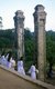 Vietnam: Students in traditional Vietnamese <i>ao dai</i> ('long dress') and <i>non la</i> (conical hat) at the Thien Mu (Thiên Mụ) Pagoda, Hue